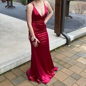 Burgundy prom dress!